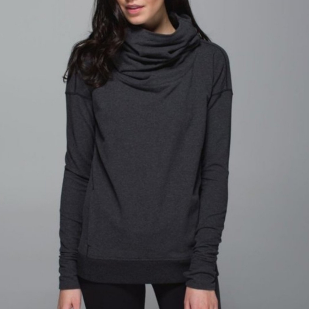 Lululemon Athletica Stress Less Hoodie Heathered Marled Gray - Flawed Active Run